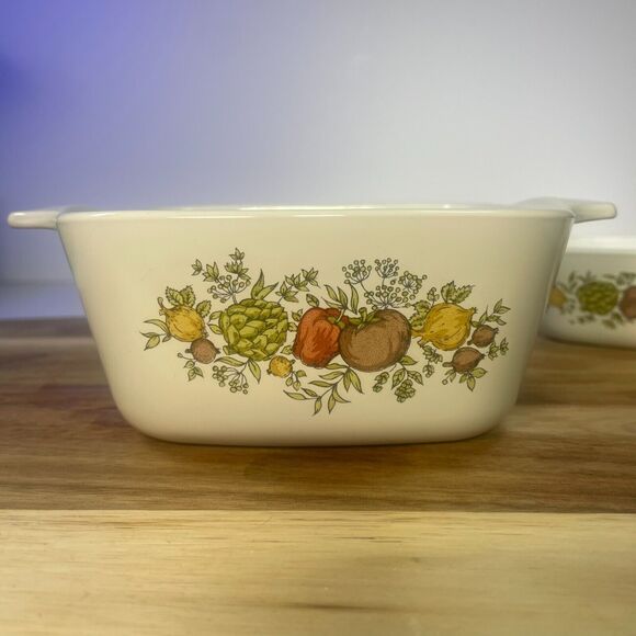 Corning Ware VTG Spice of Life 2 Petite Casserole Baking Dish P43B P41B No Lids - Picture 8 of 16